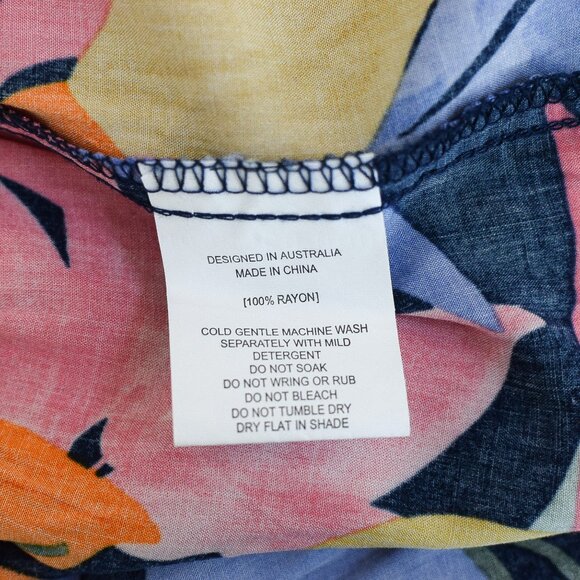 Anthropologie Abel the Label Leonard Floral Tropical Midi Maxi Dress Size M Boho - Picture 15 of 16